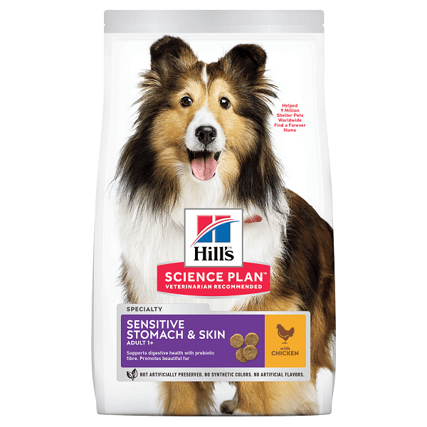 Hill's SP Canine Adult Sensitive Skin & Stomach Pui, 14 Kg - poza 1