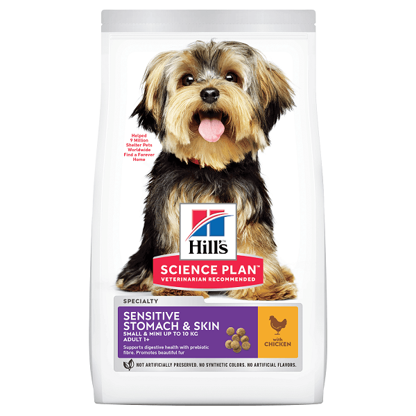 Hill's SP Canine Adult Small & Miniature Sens Stom&Skin Pui, 3 Kg - poza 1