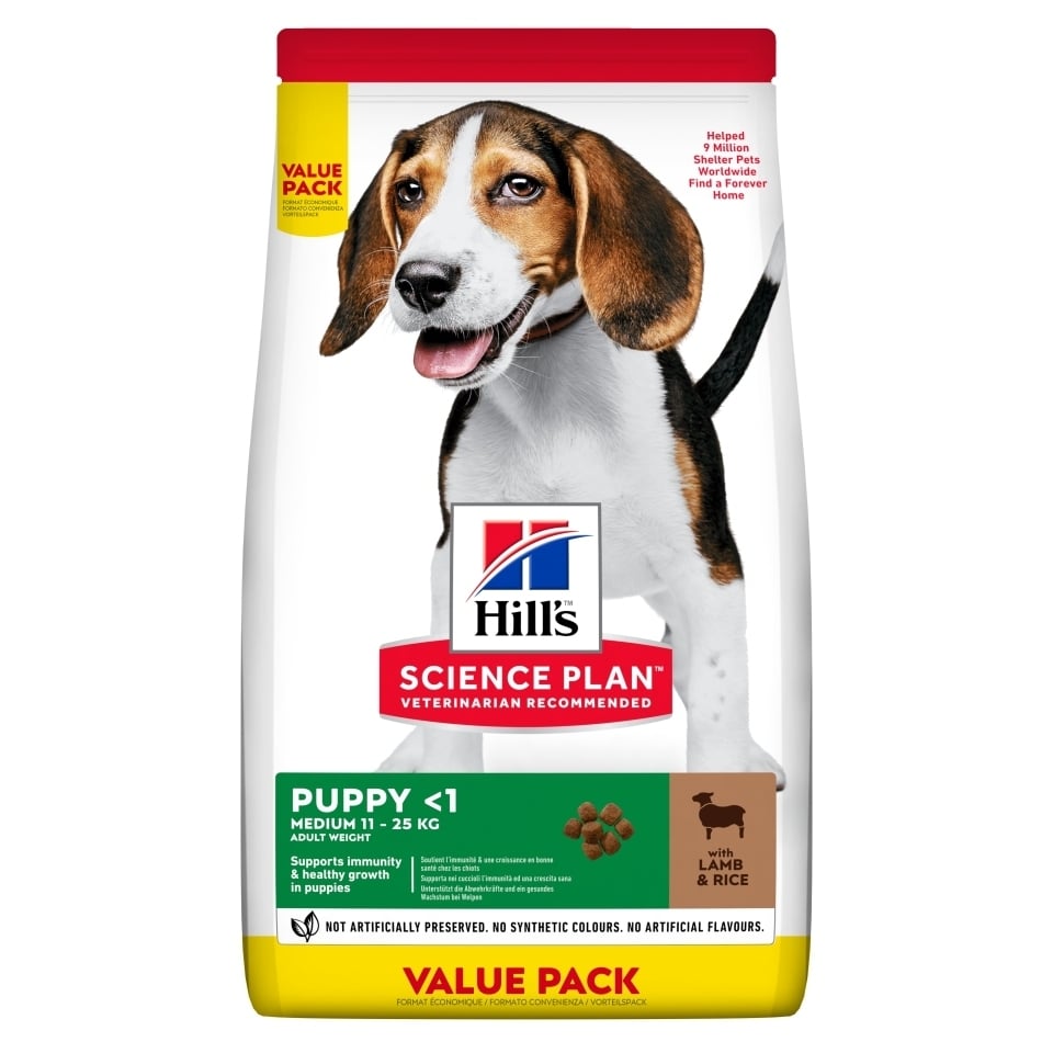 Hill's SP Canine Puppy Medium Lamb&Rice, Value Pack, 18 Kg - poza 2
