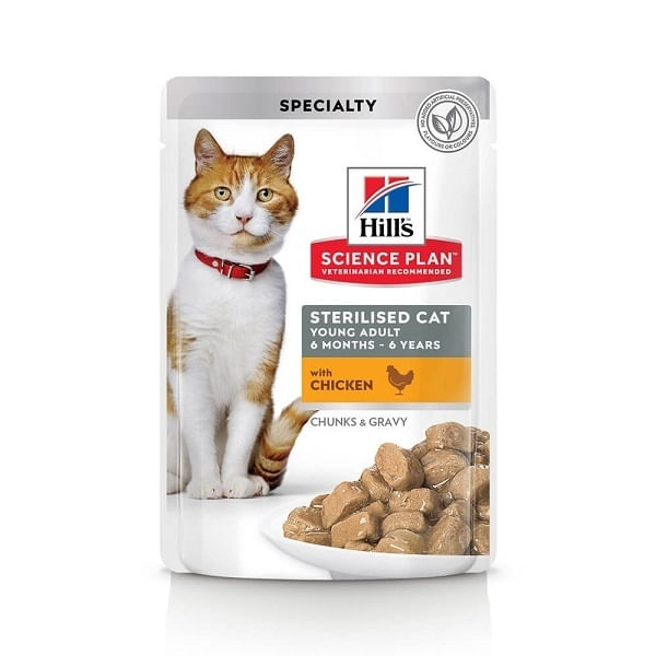 Hill's SP Feline Adult Sterilised Plic Pui, 85 g - poza 2