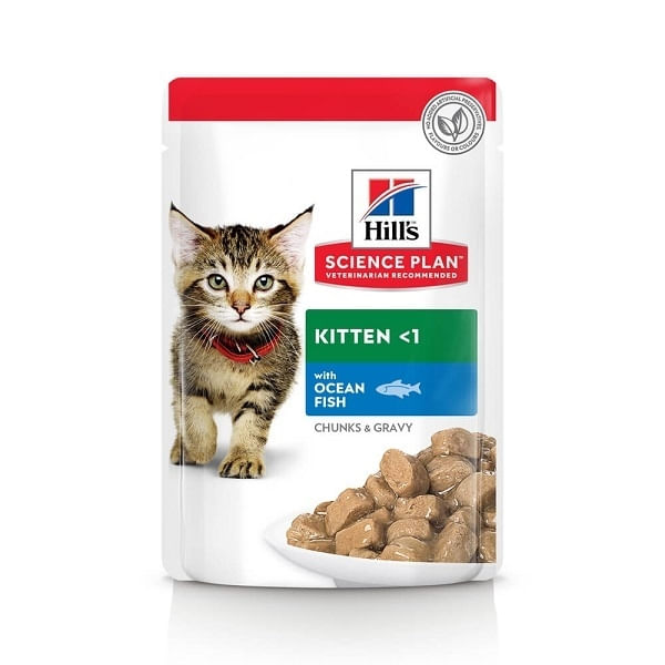 Hill's SP Feline Kitten Plic Ocean Fish 85 g Hill's SP Feline Kitten Plic Ocean Fish,bax, 85 g x 12buc - poza 1