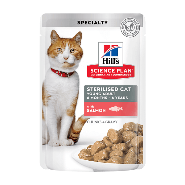 Hill's SP Feline Sterilised Plic Somon, 85 g - poza 1