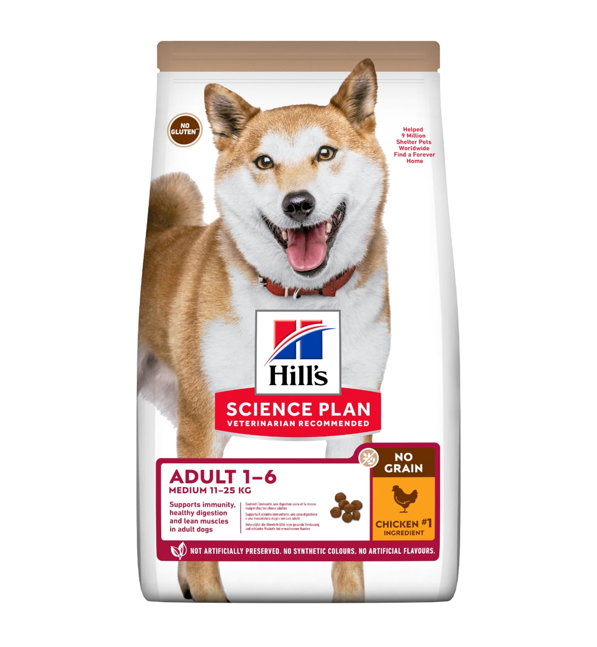 HILL'S SP No Grain, Adult M, Pui, hrană uscată fără cereale câini, 14kg - poza 2