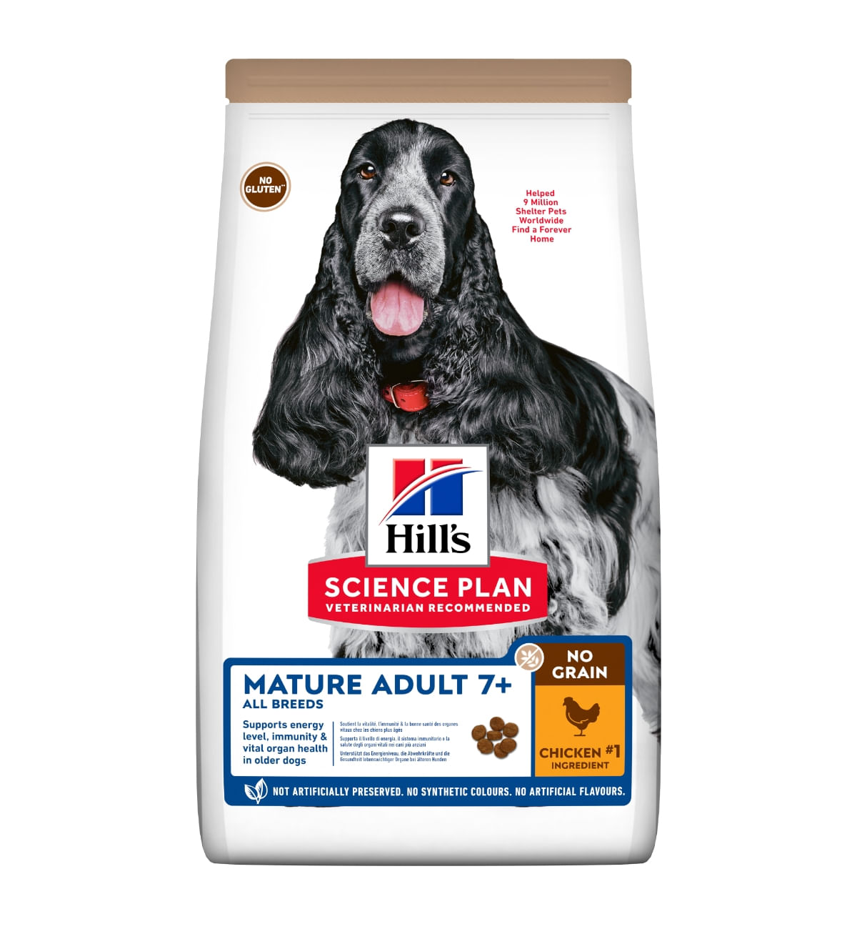 HILL'S SP No Grain, Senior, Pui, hrană uscată fără cereale câini, 14kg - poza 2