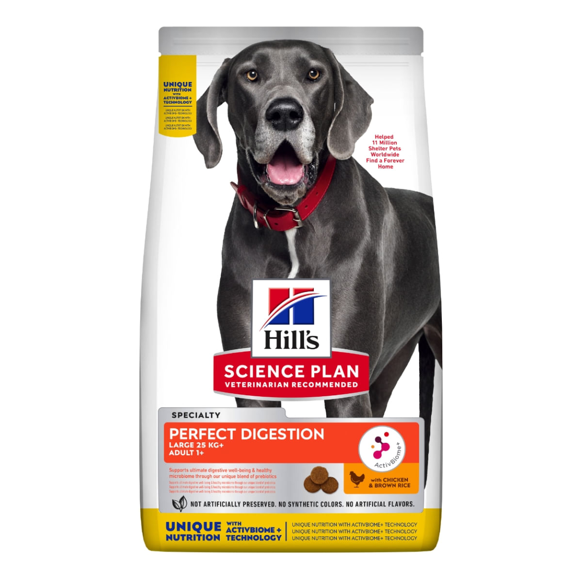 HILL'S SP Perfect Digestion Large Adult, Pui cu Orez Brun, hrană uscată câini, sensibilități digestive, 14kg - poza 3
