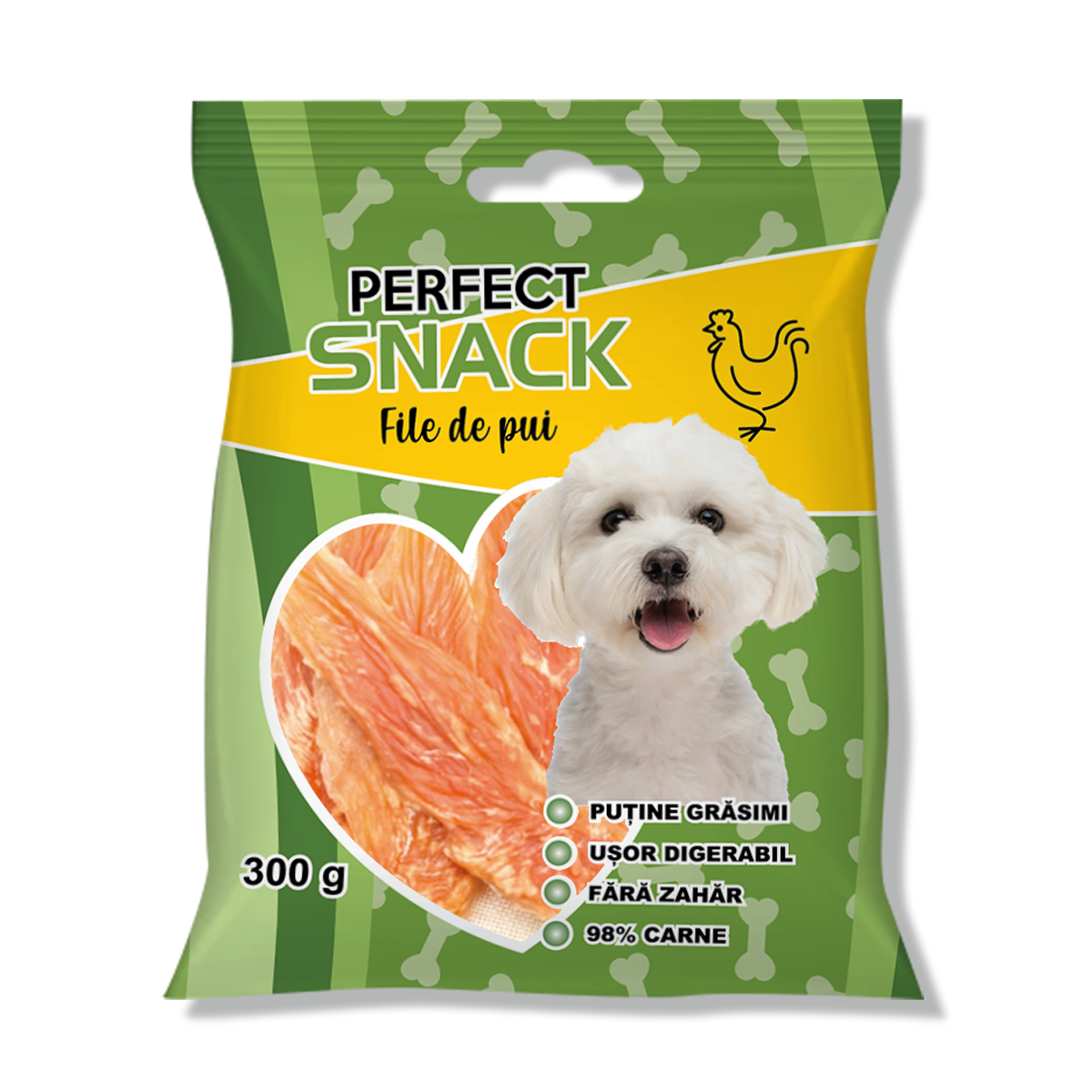 Hrana complementara pentru caini, Perfect Snack, file de pui, 300 g