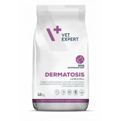 Hrana dietetica pentru caini Vetexpert Dermatosis cu miel 12 kg