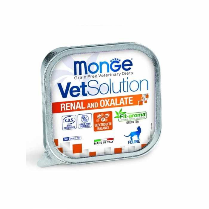 Hrana dietetica pentru pisici Monge VetSolution Renal Oxalate 100 gr