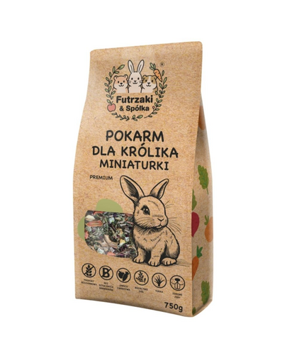 Hrană iepuri pitici fără cereale KUCHNIA SZEFA 750 g