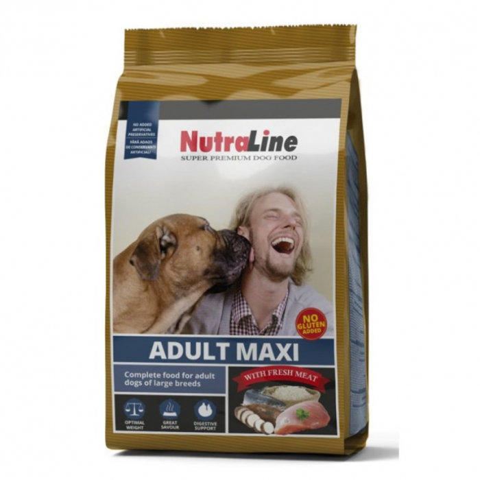 Hrana Pentru Caini, Nutraline Maxi Adult, 12,5 Kg