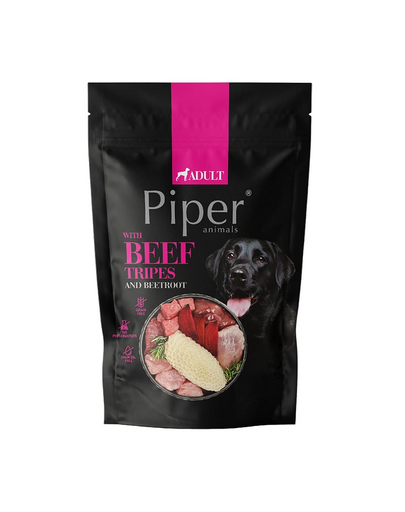Hrană umedă câini adulți stomac de vită cu sfeclă PIPER Animals 500 g