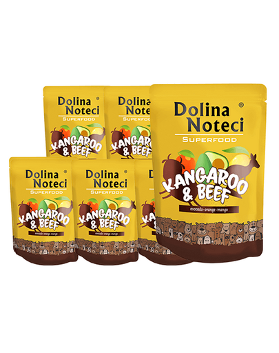 Hrană umedă câini cangur și vită DOLINA NOTECI SuperFood 10x300 g