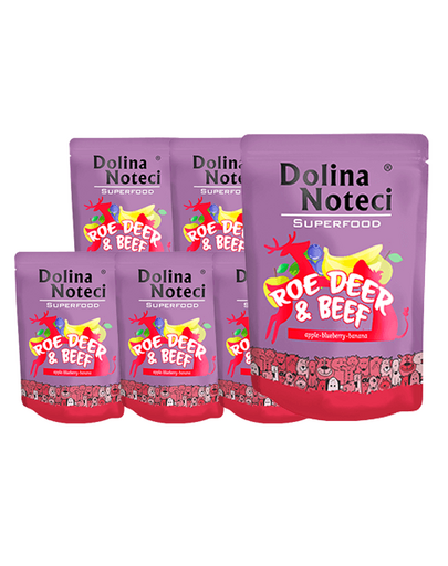 Hrană umedă câini căprioară și vită DOLINA NOTECI SuperFood 10x300 g