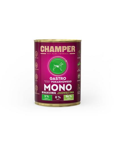 Hrana umeda caini CHAMPER Gastro cu miel 400 g