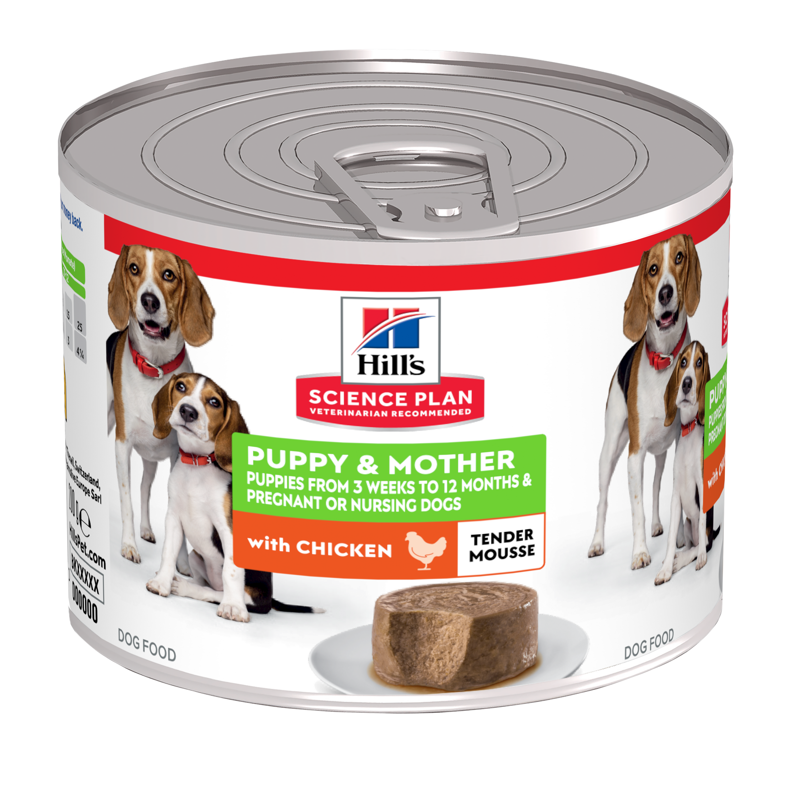 Hrana umeda caini, Hill's Science Plan Canine Puppy & Mother Tender Mousse Chicken, 200 g