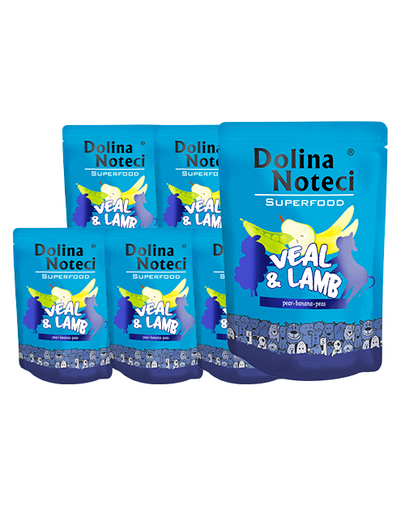 Hrană umedă câini vițel și miel 10x300 g DOLINA NOTECI SuperFood