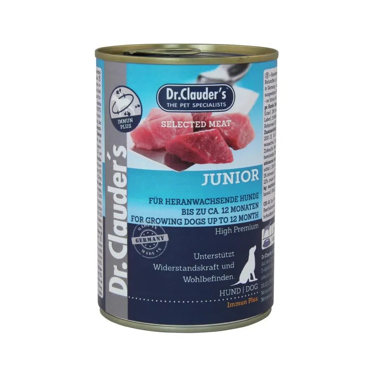 Hrana umeda pentru caini, Dr. Clauder`s Dog Selected MEAT - JUNIOR 400g