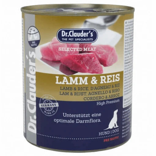 Hrana umeda pentru caini, Dr. Clauder`s Dog Selected MEAT - MIEL SI OREZ 800g