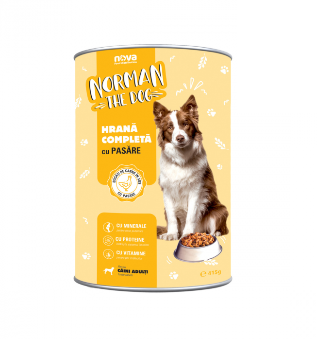 Hrana umeda pentru caini Norman, Pui, 24 x 415g