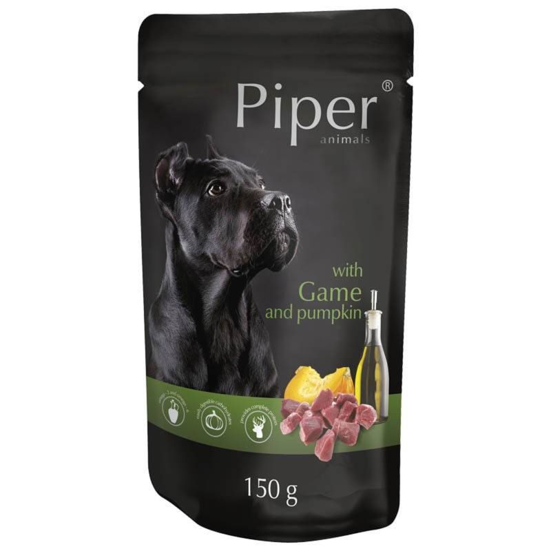 Hrana umeda pentru caini Piper Adult, Vanat si Dovleac 150g