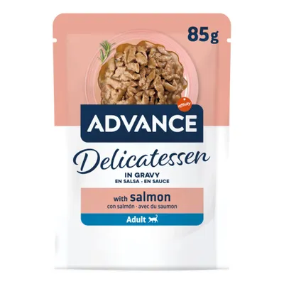 Hrana umeda pentru pisici Advance Delicatessen cu somon 85 gr