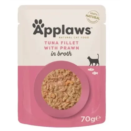 Hrana umeda pentru pisici Applaws File Ton Creveti 70 gr
