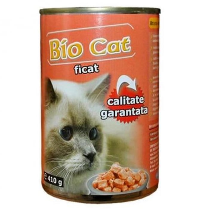 Hrana umeda pentru pisici Biocat cu ficat 410 gr