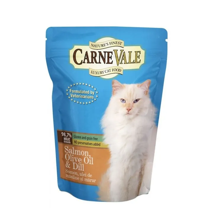Hrana umeda pentru pisici Carnevale cu somon ulei de masline 85 gr