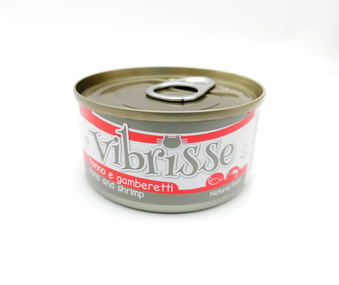 Hrana umeda pentru pisici Croci Vibrisse Natural, Ton si creveti, 24 x 70g