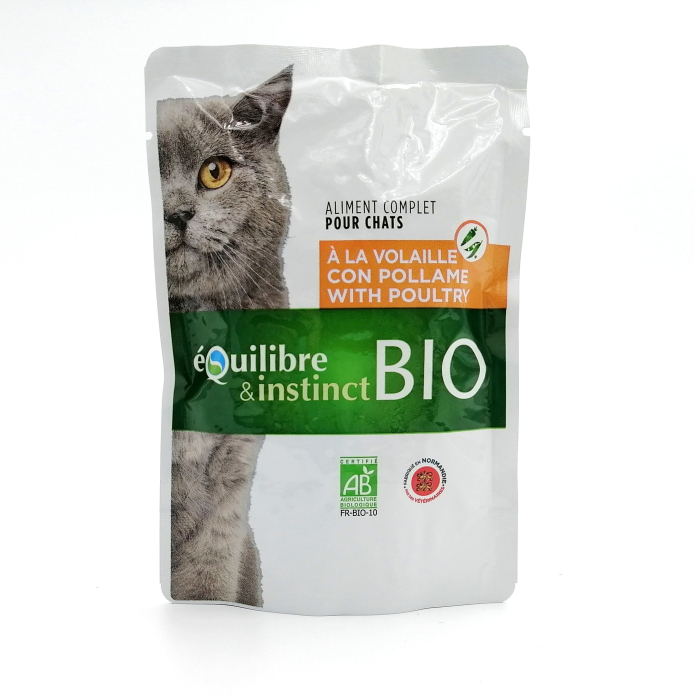 Hrana umeda pentru pisici Equilibre Instinct, Bio, Pui si legume, 100g