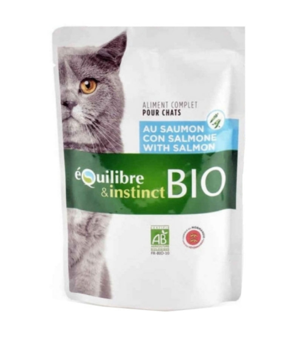 Hrana umeda pentru pisici Equilibre Instinct, Bio, Somon si legume, 100g