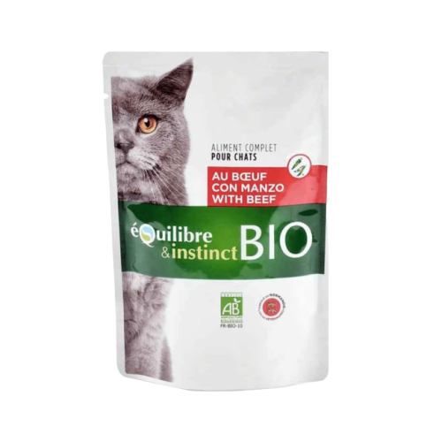 Hrana umeda pentru pisici Equilibre Instinct, Bio, Vita si legume, 100g