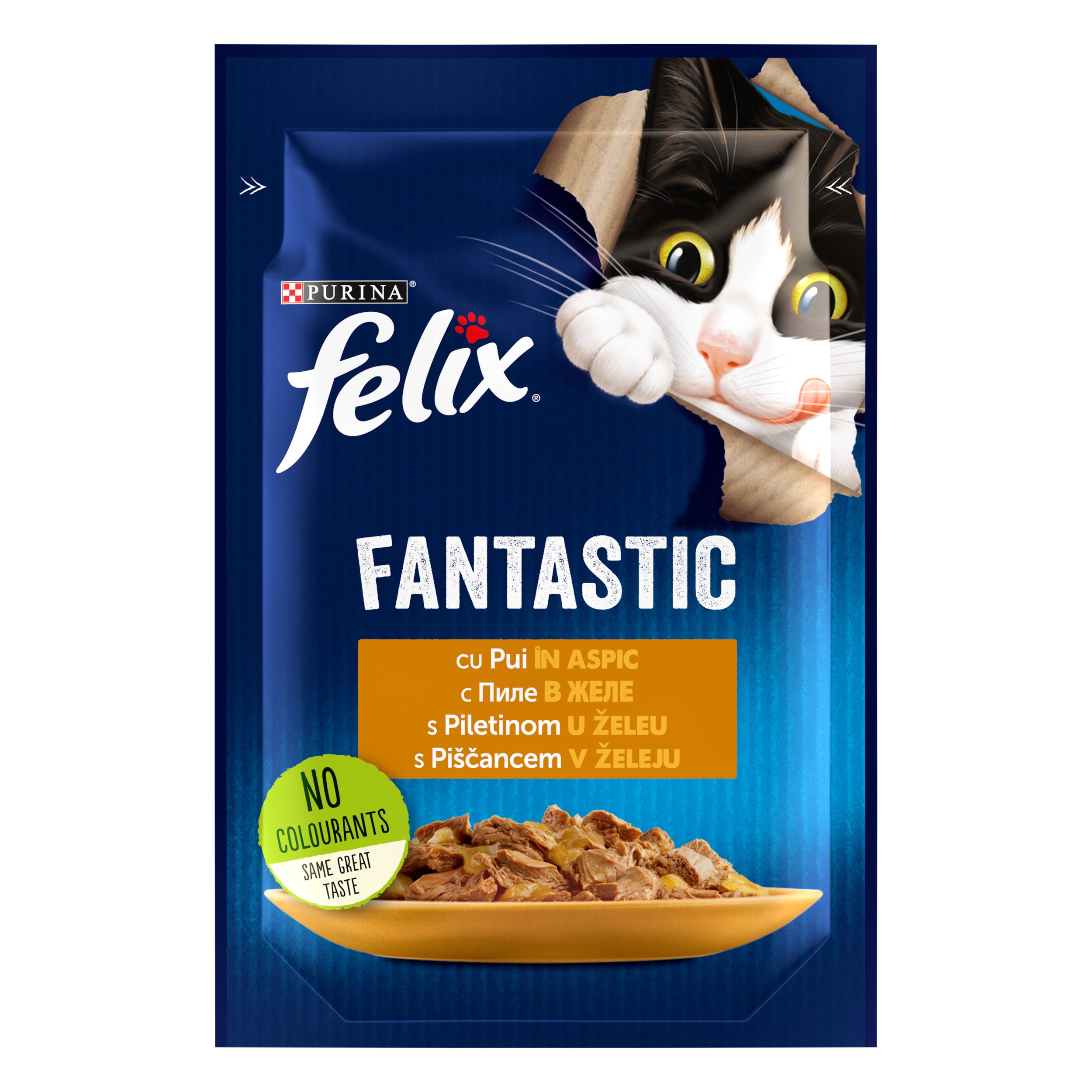 Hrana umeda pentru pisici, Felix Fantastic, Pui, 85g 85g