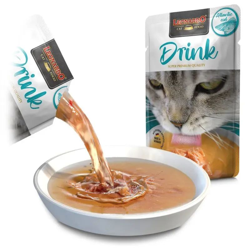 Hrana umeda pentru pisici Leonardo Drink Atlantic Cod 40 gr