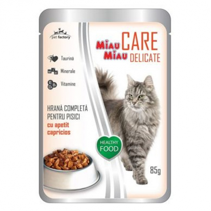 Hrana umeda pentru pisici Miau Miau Care Delicate cu macrou 85 g