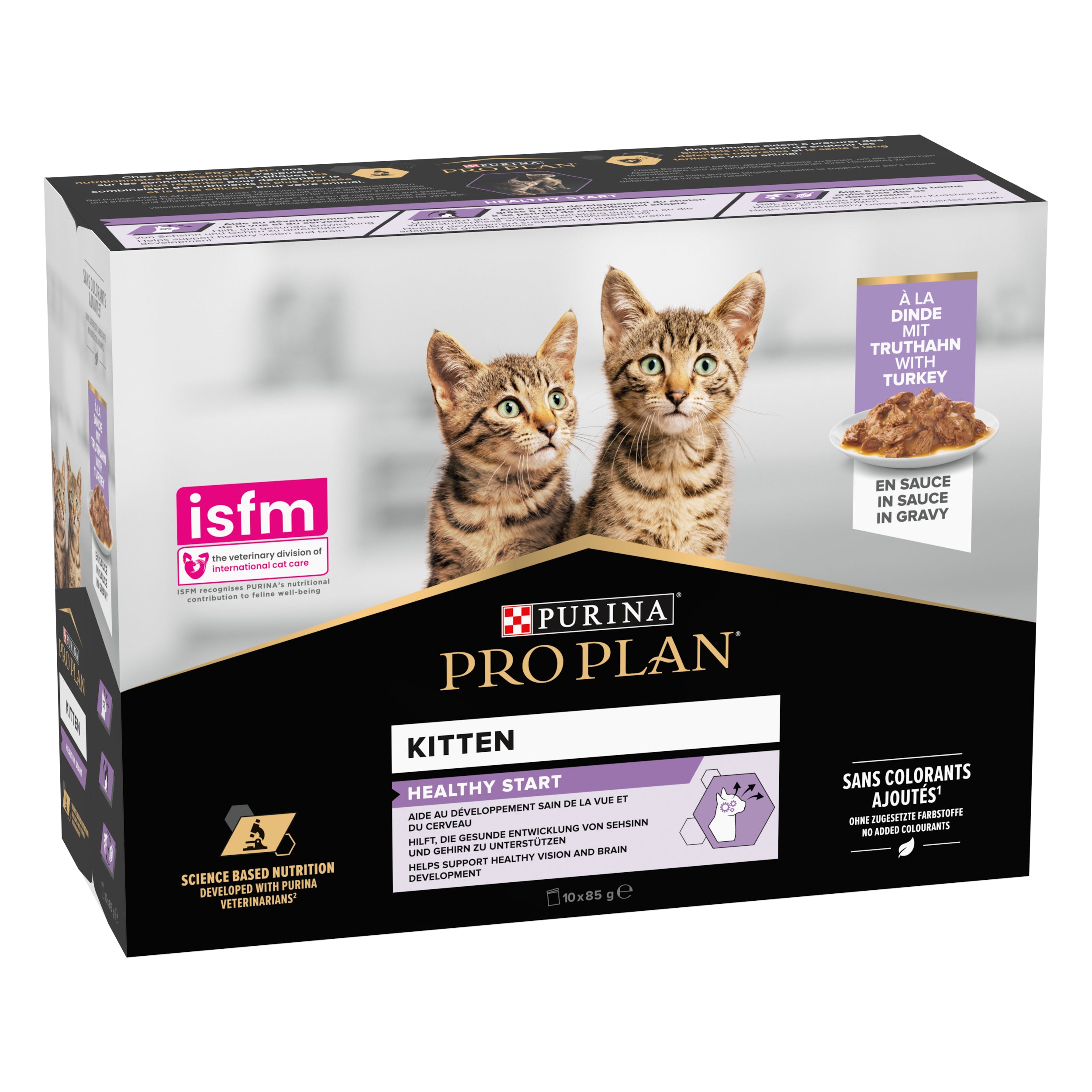 Hrana umeda pentru pisici Pro Plan Junior, Curcan pate, 75 g 10x85g