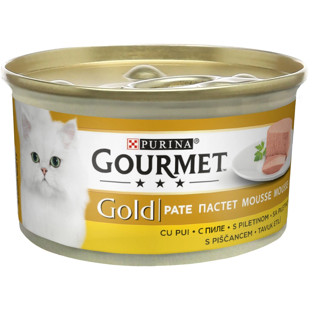 Hrana umeda pentru pisici Purina Gourmet Gold Mousse, Pui, 85g
