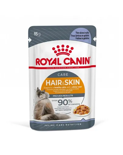 Hrana umeda pentru pisici Royal Canin Hair Skin Jelly 85 gr