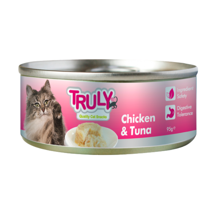 Hrana umeda pentru pisici Truly, Pui si ton, 95g