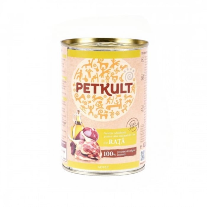 Hrana umeda Petkult Adult cu rata 400 g