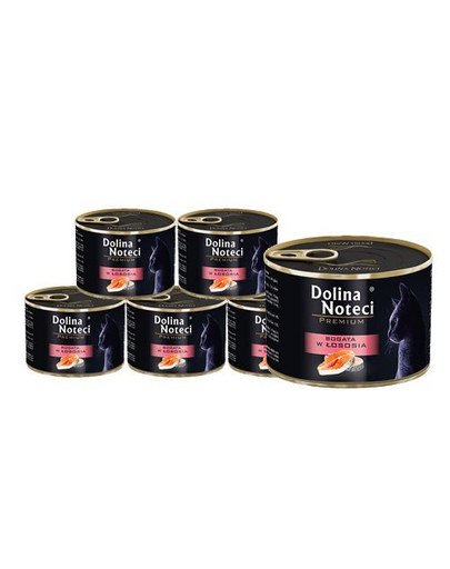 Hrană umedă pisici adulte somon DOLINA NOTECI Premium 12x185 g