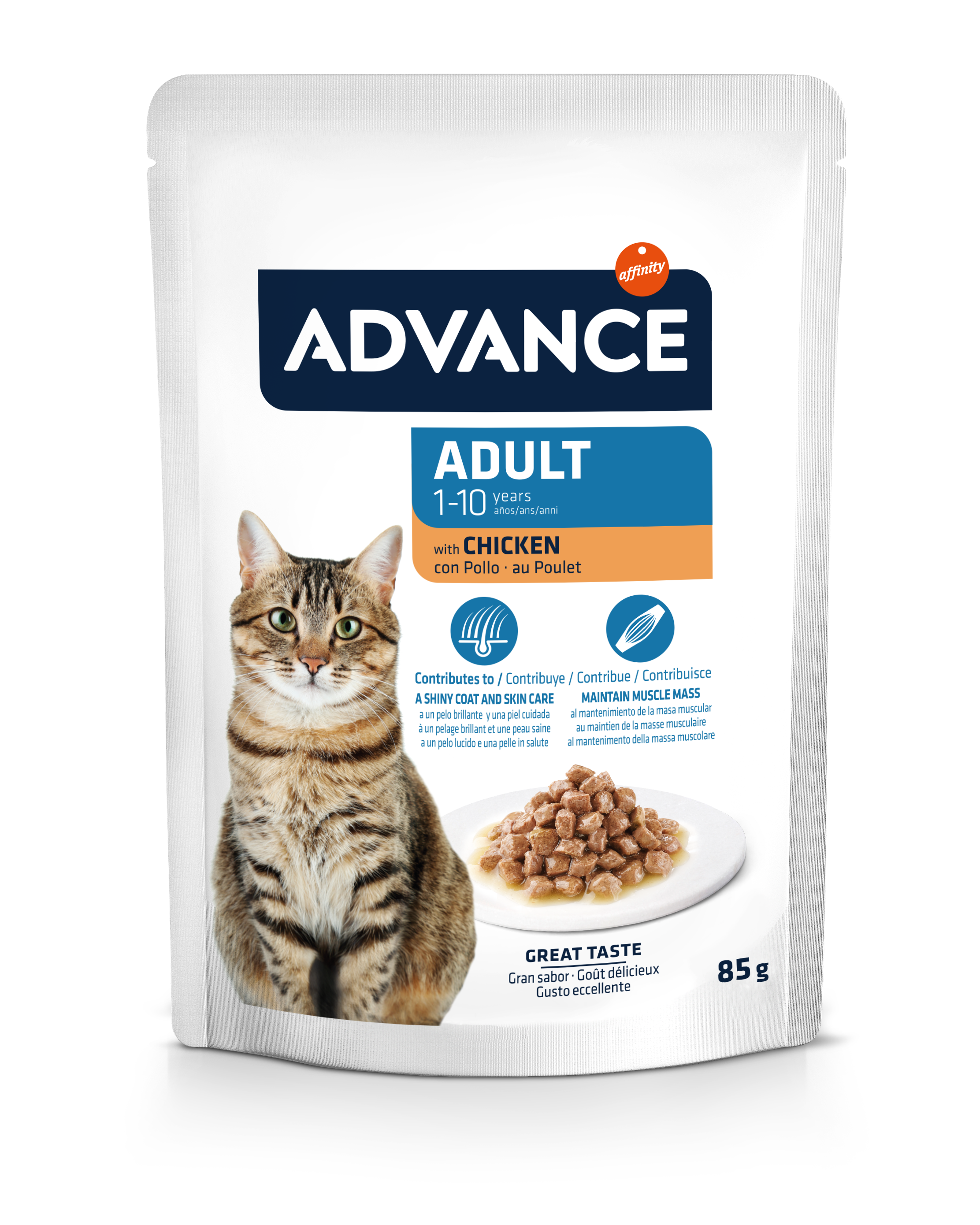 Hrana umeda pisici Advance Adult cu Pui - plic 85g