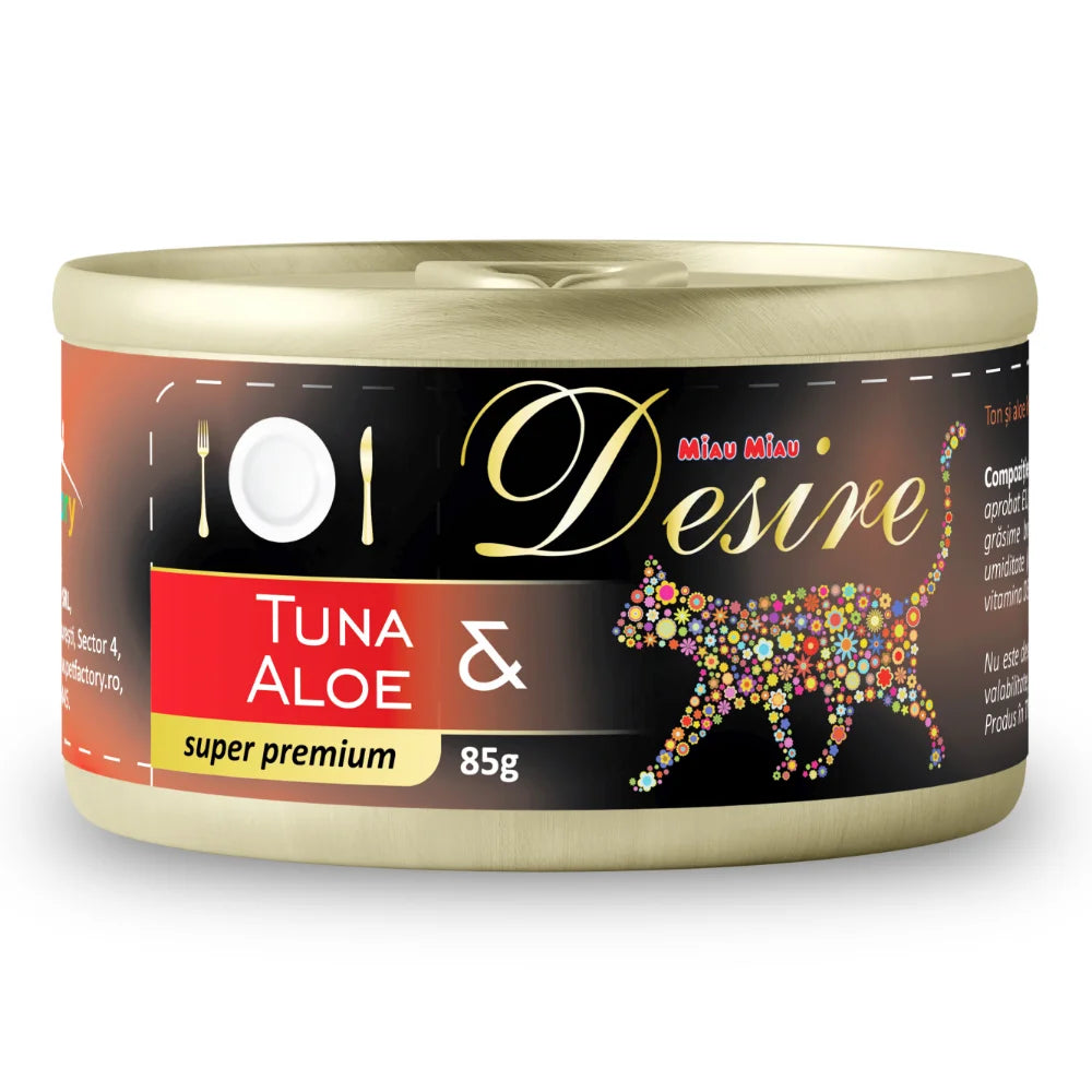 Hrana Umeda Pisici DESIRE Ton File si Aloe in Gelatina 85g 85g