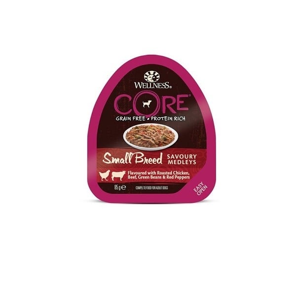 Hrana Umeda Wellness Core Small Breed Savoury, Pui si Vita, 85g - poza 2