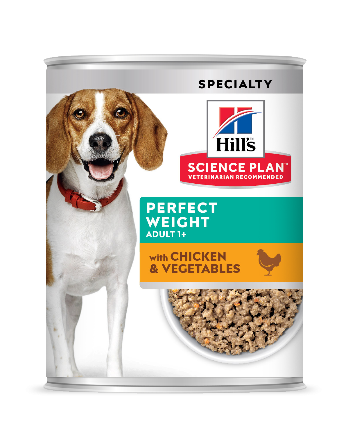 Hrana uscata caini, Hill's Science Plan Canine Adult Perfect Weight Chicken and Vegetables, 363 g
