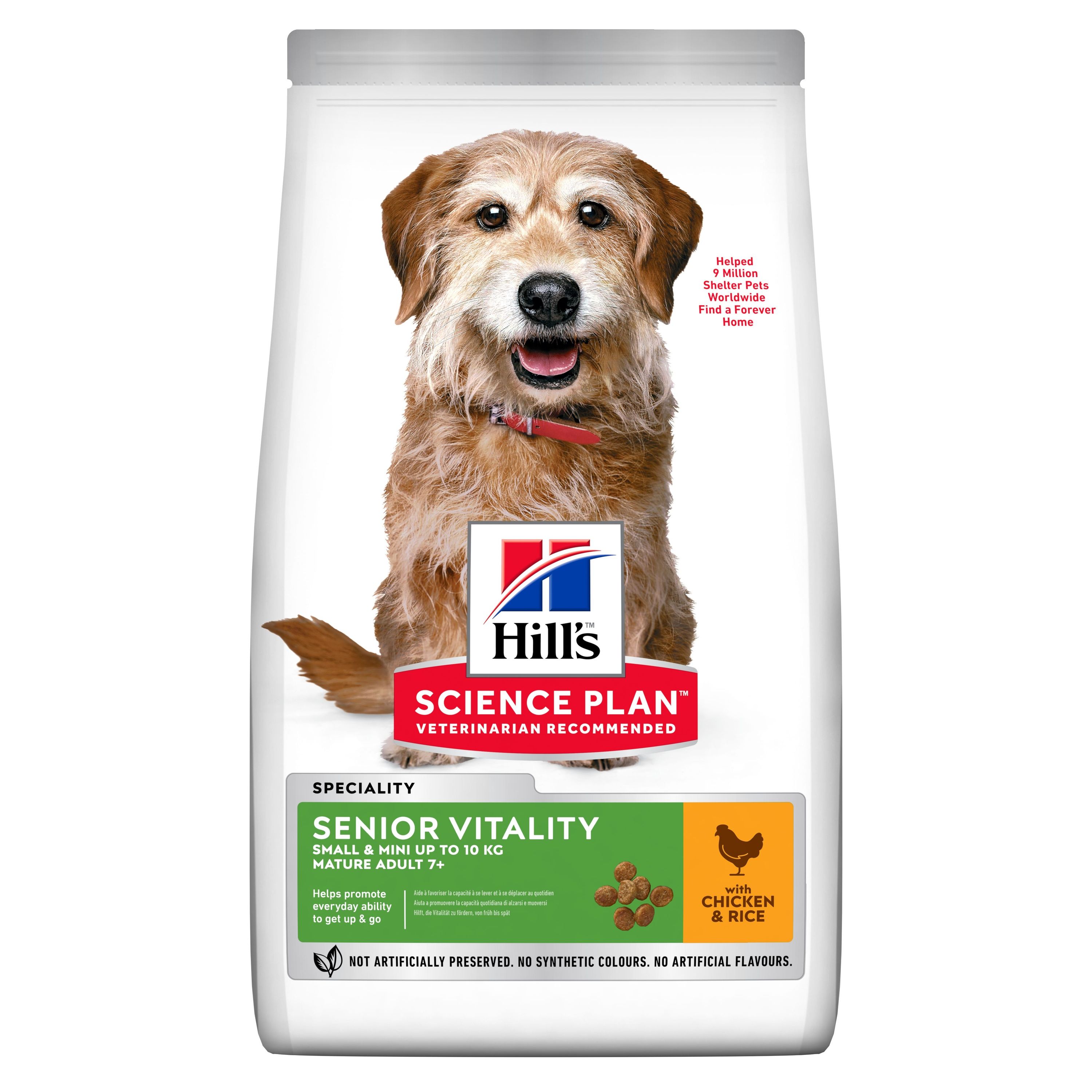 Hrana uscata caini, Hill's Science Plan Canine Senior Vitality Small and Mini Chicken, 6 kg