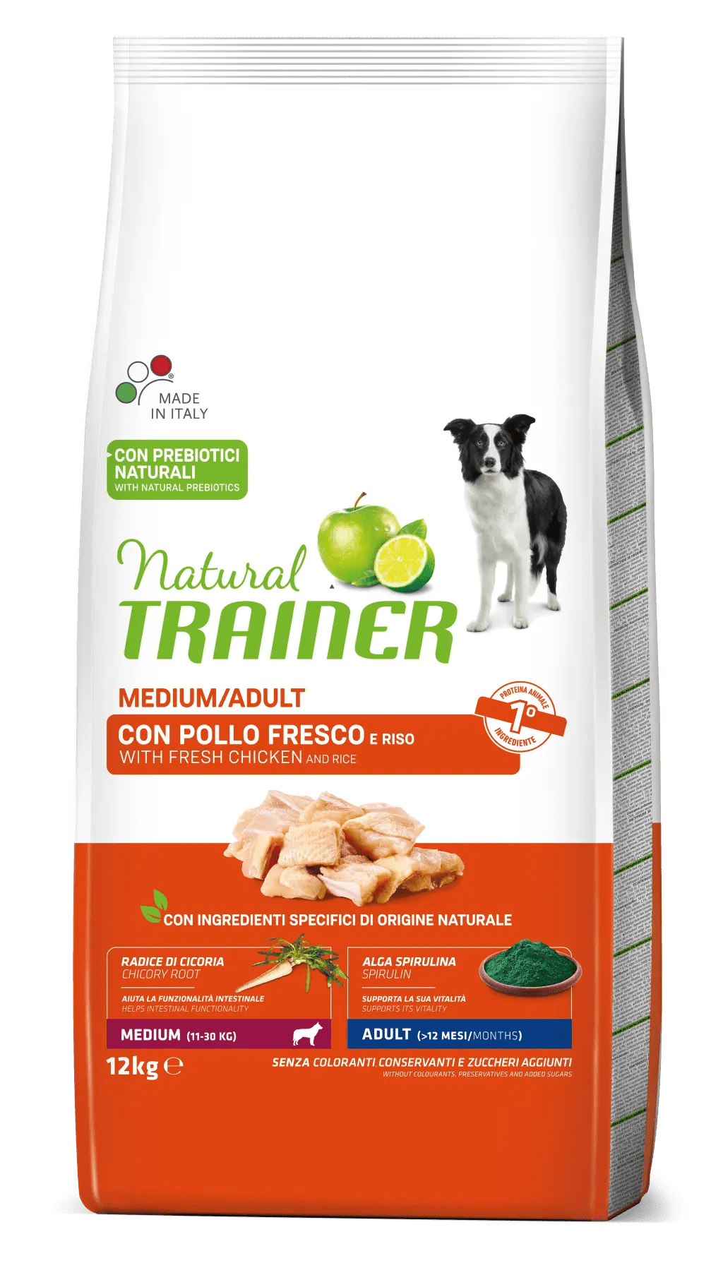Hrana Uscata Caini, Natural Trainer, Medium Adult, Pui, 12 kg