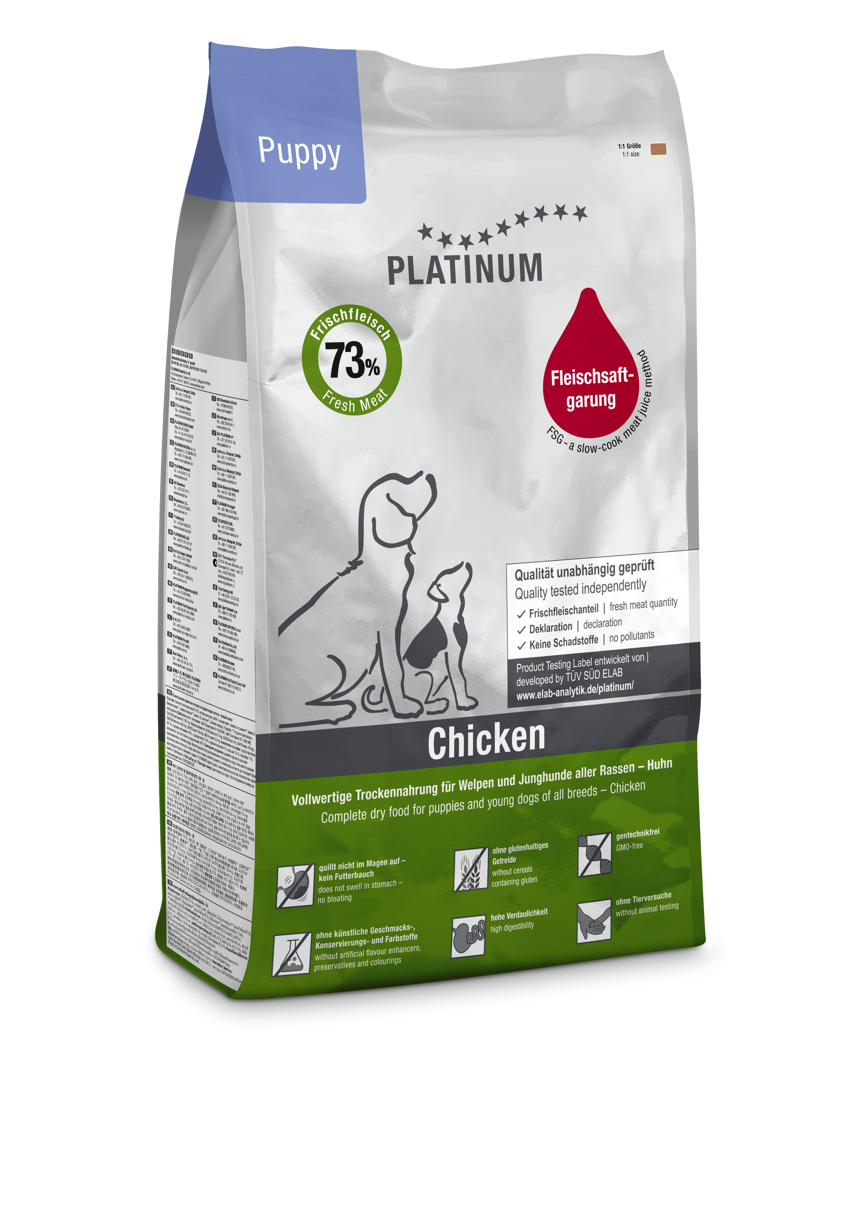 Hrana uscata caini, PLATINUM Dog Junior cu Pui, 5 kg