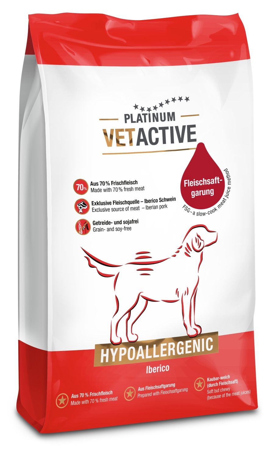 Hrana uscata caini, PLATINUM Vetactive Dog Hypoallergenic, 1.5 kg
