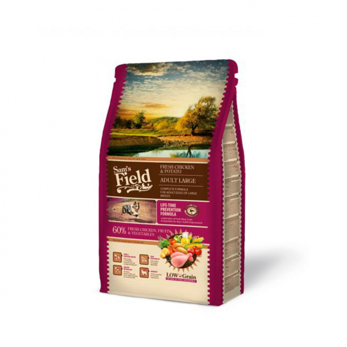 Hrana Uscata caini, Sam s field fresh chicken potato adult large 2,5kg